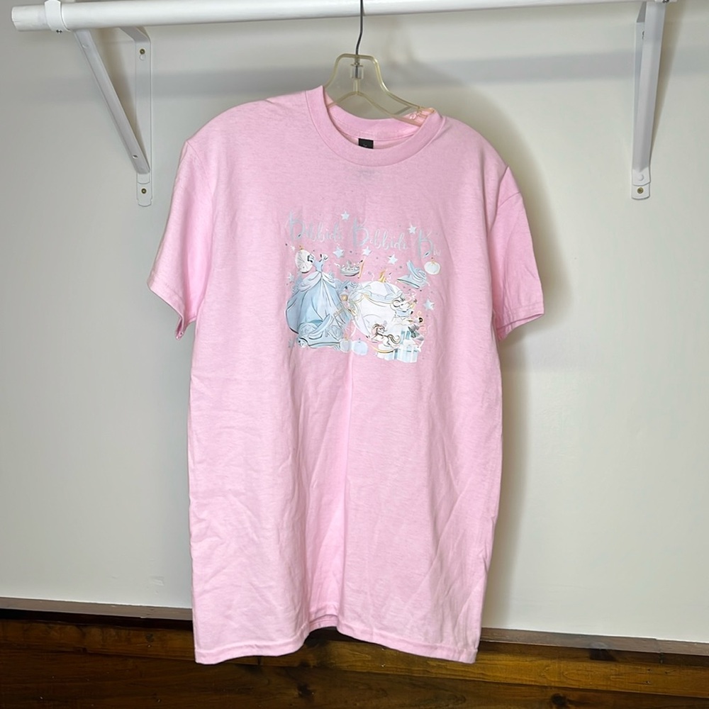 Etsy‎ Disney Cinderella Pink Cotton T-Shirt- M